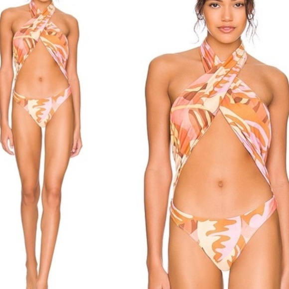 Stone Fox Swim x revolve Azalea One Piece Tropic women’s size large new w tags - Picture 6 of 6